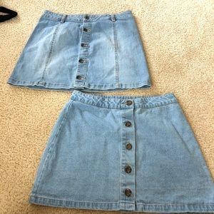 Button up denim skirt size medium